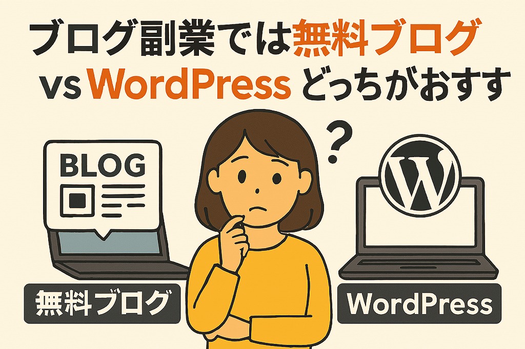 ブログ副業では無料ブログ vs WordPress どっちがおすすめ？